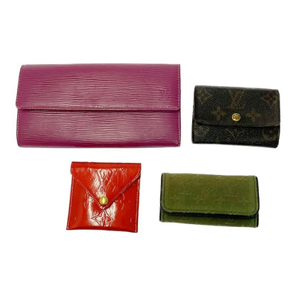 Louis Vuitton Epi PVC Wallets Set of 4 Purple 395754 Long Wallets