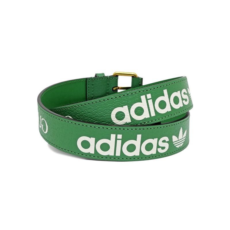 Gucci X Adidas Belt 702277 Green Gold Hardware Green 95cm (37.40in)