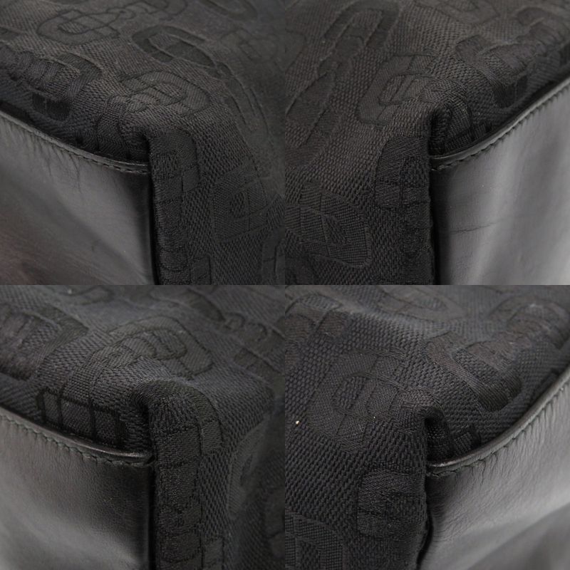 Gucci Horsebit Pattern 238695 Canvas/leather Black Tote Bag Black 0892 Gucci