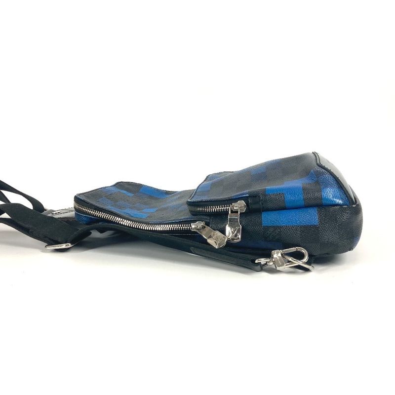 Louis Vuitton Body Bag Avenues Ring Bag N40067 Damier Graphite Canvas Blue