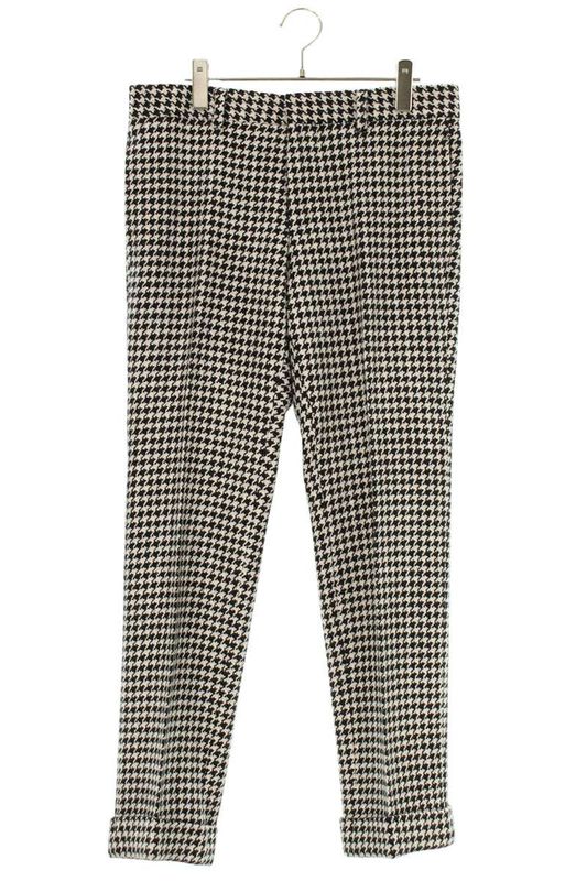 Gucci 254u08 75ckf2 Staggered Plaid Wool Long Pants Men 46