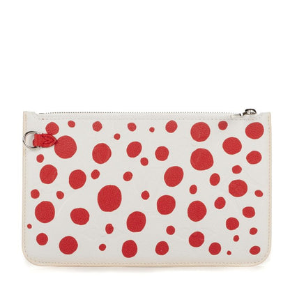 Louis Vuitton "limited Edition Yayoi Kusama Infinity Dot Neverfull Pouch" White