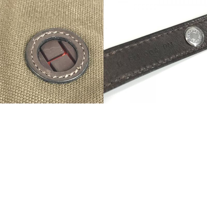 Hermes Pouch Dog Treat Pouch H800617ekaa Leather / Coated Canvas Khaki / Foo