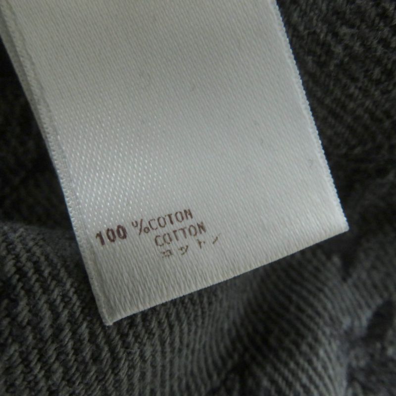 Louis Vuitton 100% Cotton Monogram Denim Pants With Logo Button Indigo Black 38