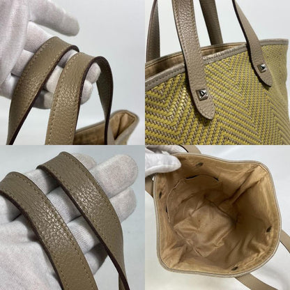 Hermes Tote Bag Cabas Chennai PM Leather Yellowish