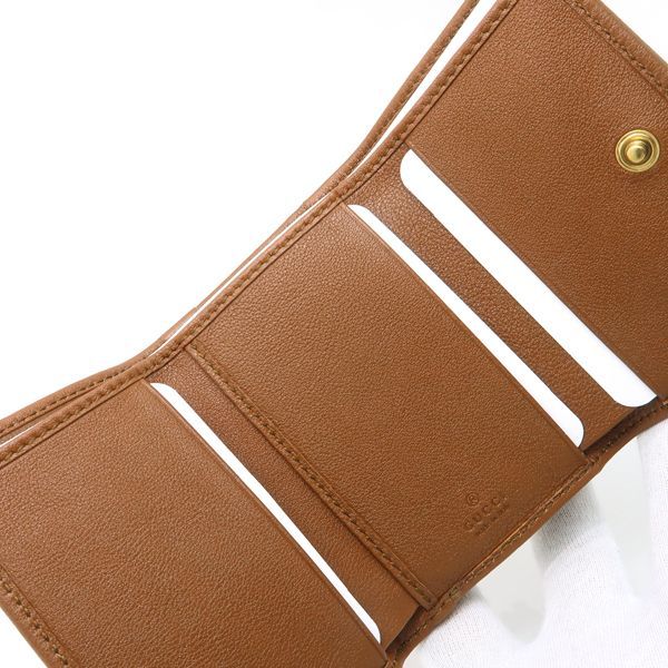 Gucci Diana Medium Wallet 658633 Bamboo Trifold Wallet Compact Brown Similar/unu