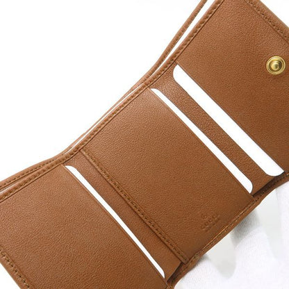 Gucci Diana Medium Wallet 658633 Bamboo Trifold Wallet Compact Brown Similar/unu
