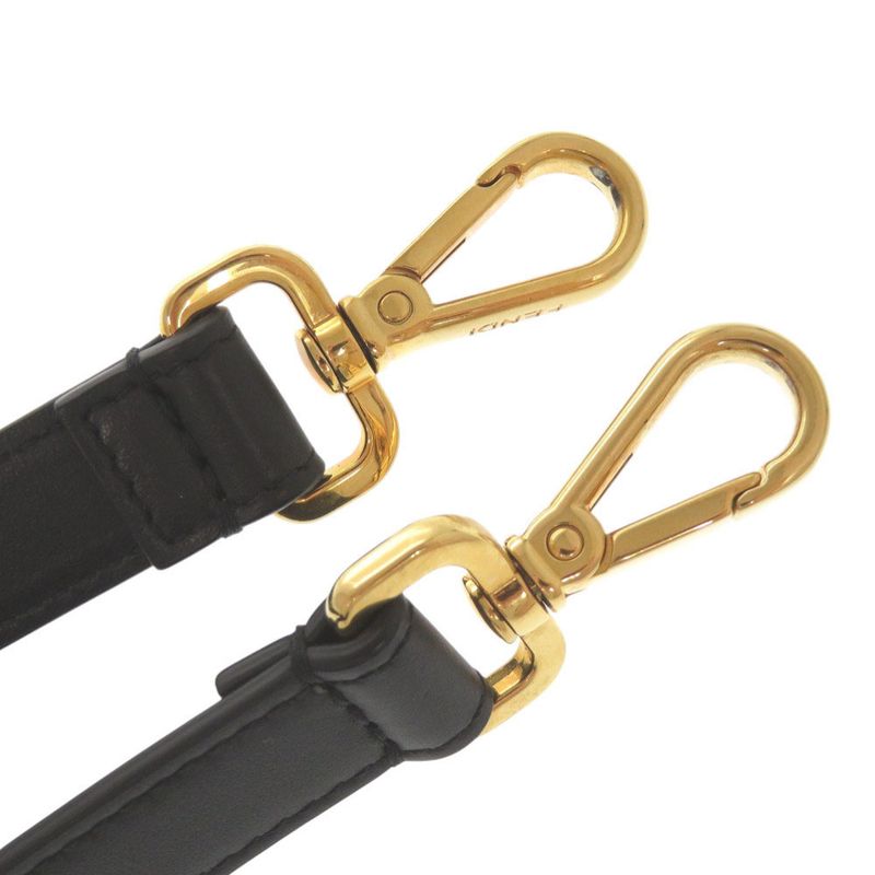 Fendi X FILA Leather Black Shoulder Strap Black 1900 Fendi