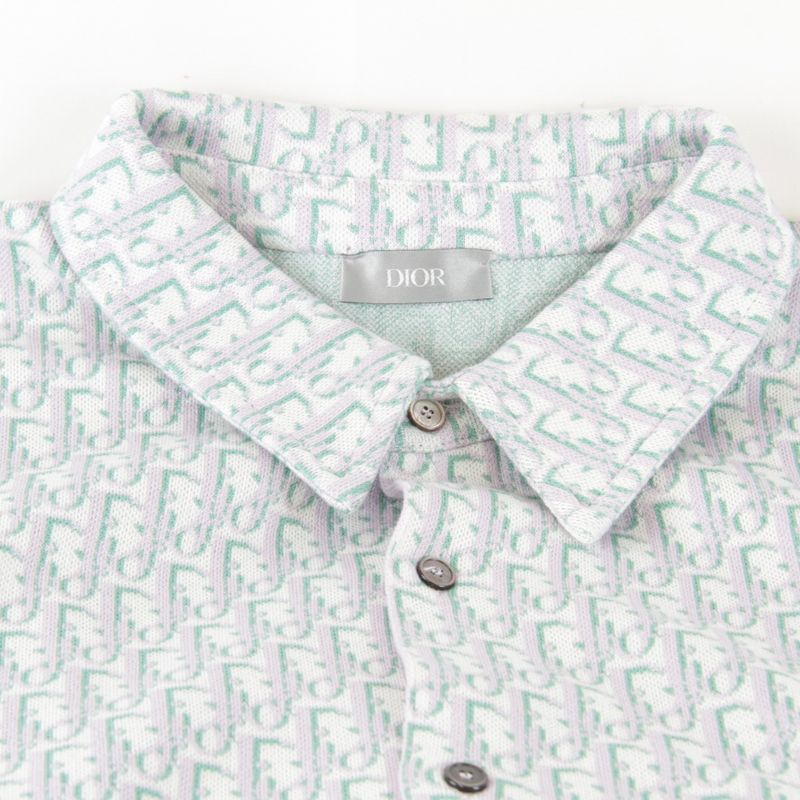 Christian Dior 023m550at099 Oblique Pattern Long Sleeve Shirt Cotton Men's