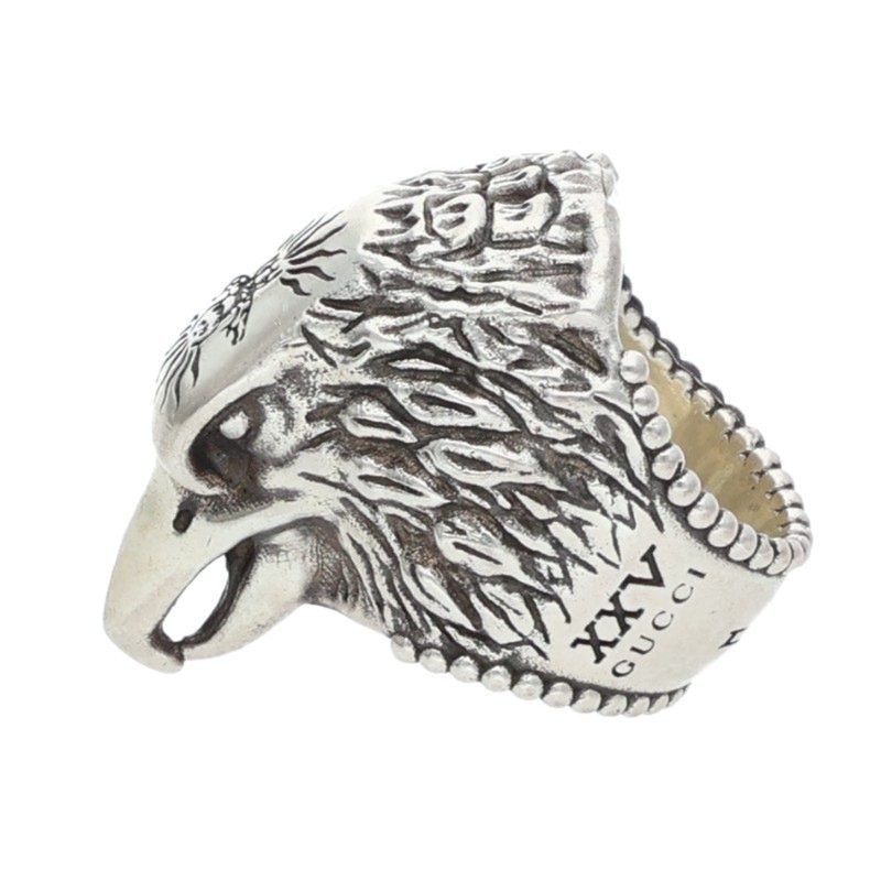 Gucci Anger Forest Eagle Head Ring Men's #12