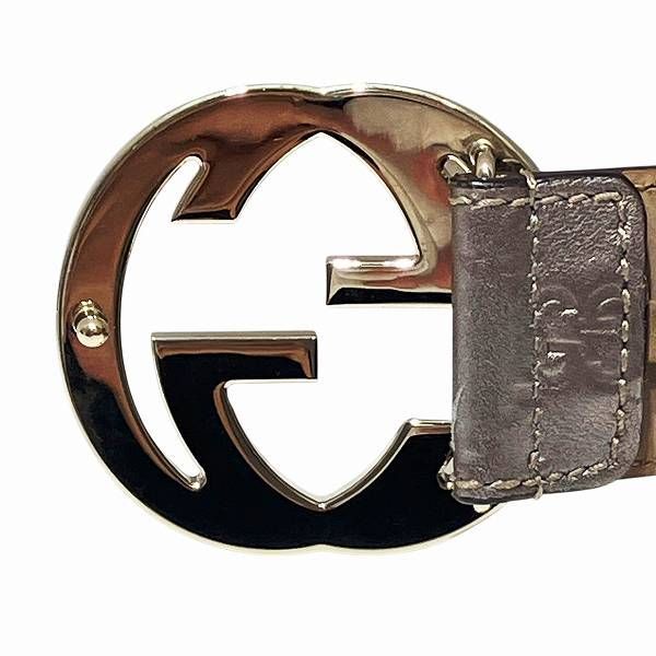 Gucci 114876 GG Interlocking Branded Accessories Belt Men's
