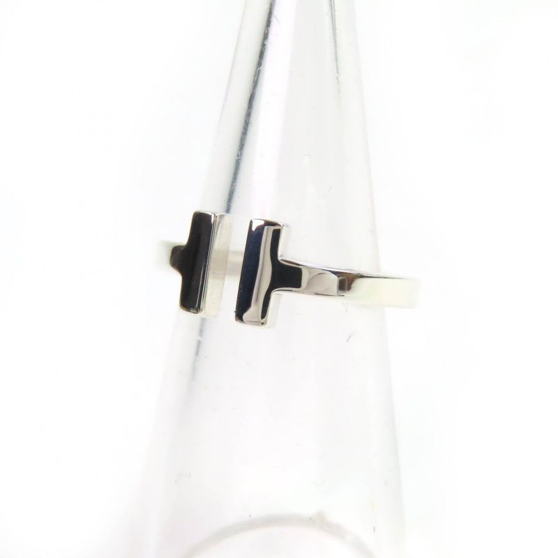 Tiffany & Co T Square Ring Ag925 Accessory Ring Silver Size Approx 9 With Box