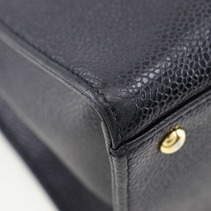 Chanel Logo Caviar Skin Black Ladies Handbag