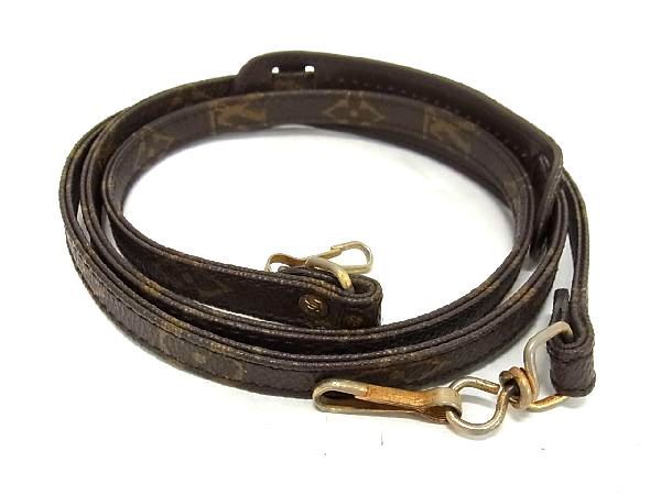 Louis Vuitton Monogram Bag Shoulder Strap Crossbody Women Brown Aq1244