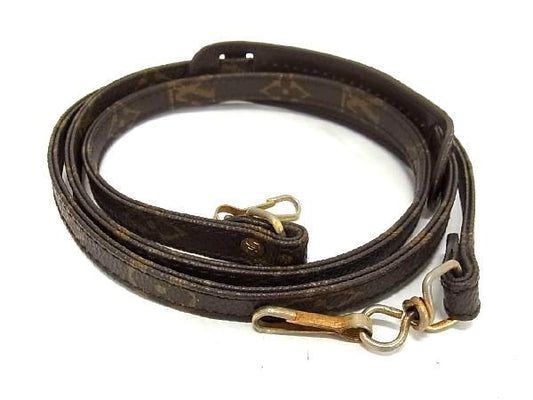 Louis Vuitton Monogram Bag Shoulder Strap Crossbody Women Brown Aq1244