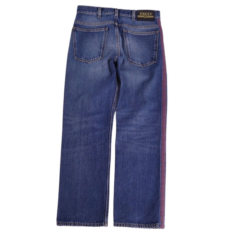 Gucci Pants Denim Pants Sideline Cotton Bottoms