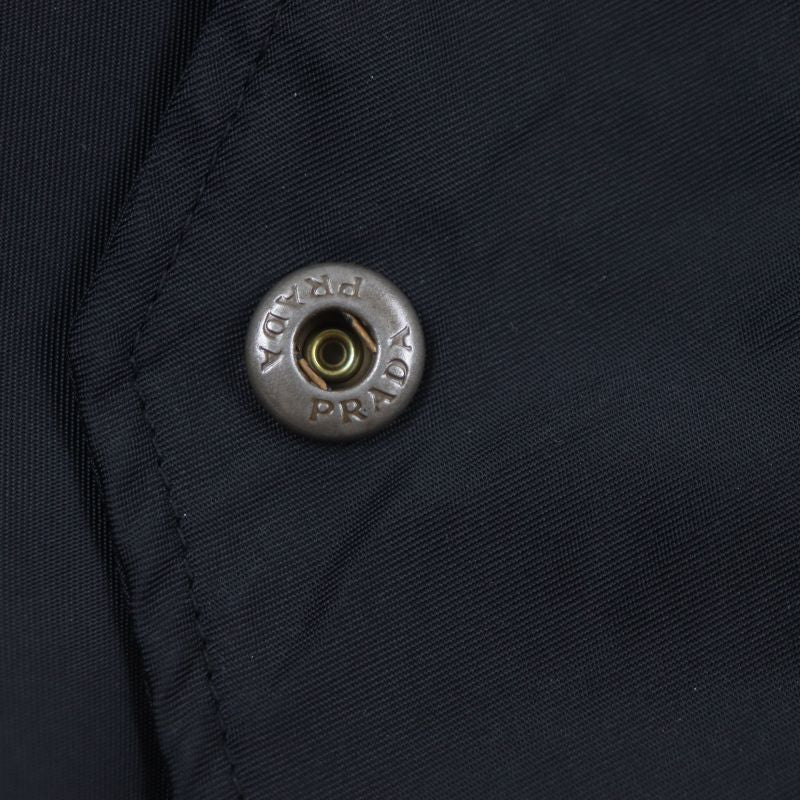 Prada 22SS Sgc006 Re-nylon Triangle Logo Triangle Plate Zip Up Bomber Jacket