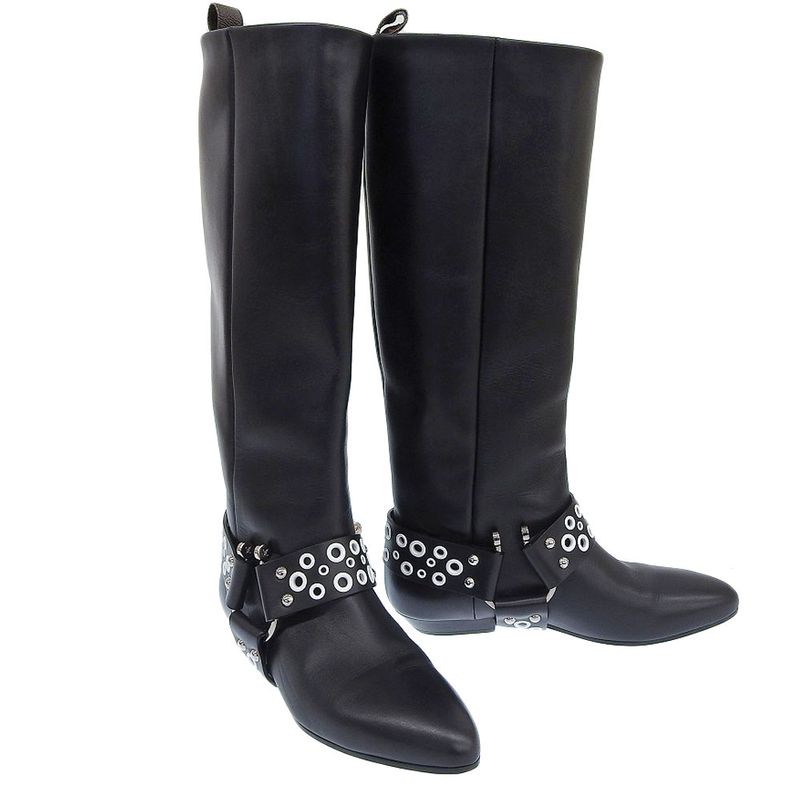 Louis Vuitton 2019 Item Rhapsody Line Pointed Toe Low Heel Leather Long Boots