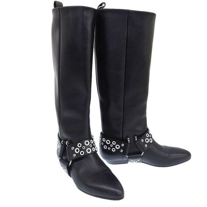 Louis Vuitton 2019 Item Rhapsody Line Pointed Toe Low Heel Leather Long Boots