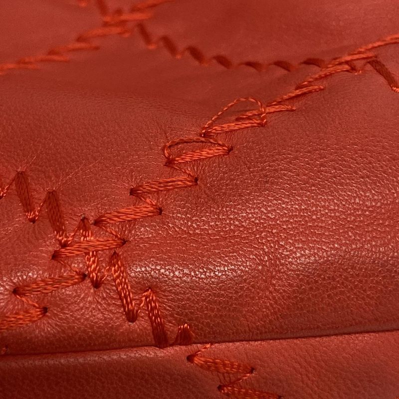 Chanel Shoulder Bag Ultra Stitch Orange Flap Bag / Silver Hardware / Chain