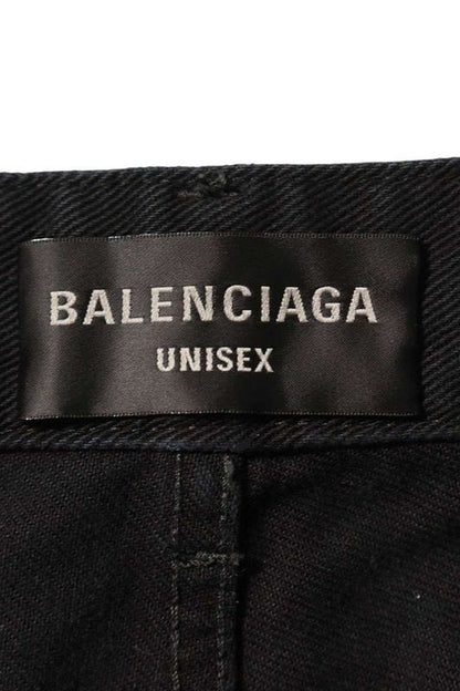 Balenciaga 745149 Tnw11 Knee Crush Straight Denim Pants Men's XS
