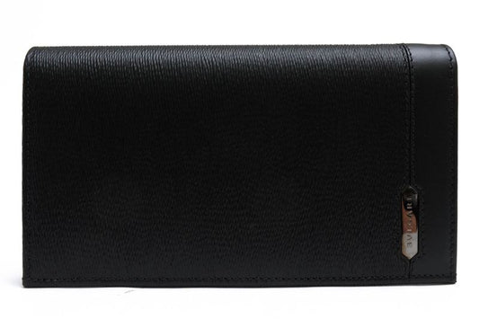 Bvlgari Long Wallet Wallets Men Leather Genuine Black 282852 Wallets Yen