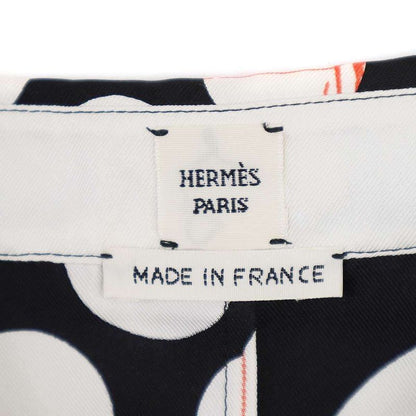 Hermes All-Over Silk Blouse Black 44