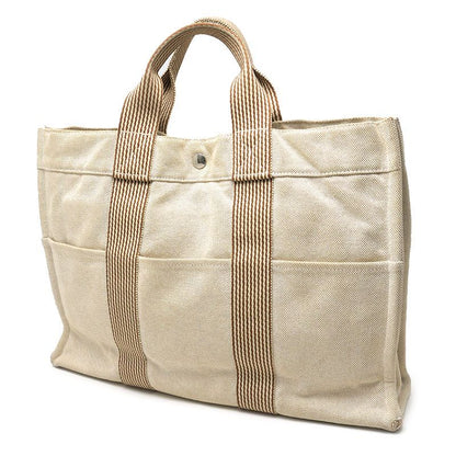 Hermes New Fourre Tout MM Canvas Tote Beige A4 Size