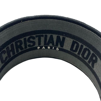 Christian DIOR Oblique Catsuit Headband Hair Accessory Leopard Gray Black Canvas