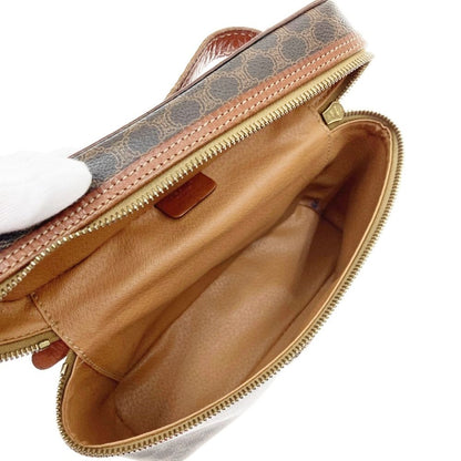 Celine Vanity Bag Macadam Pattern Dm96 Brown Vintage Delivery As Is