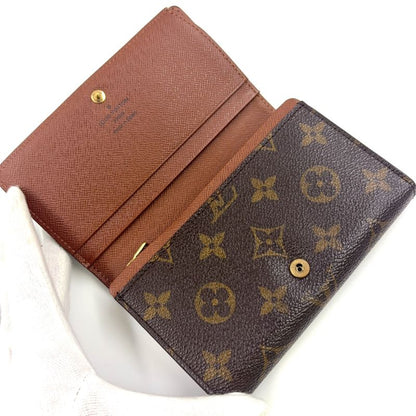 Louis Vuitton Portmonnais Vieux Trésor Monogram Leather × PVC Brown Bifold