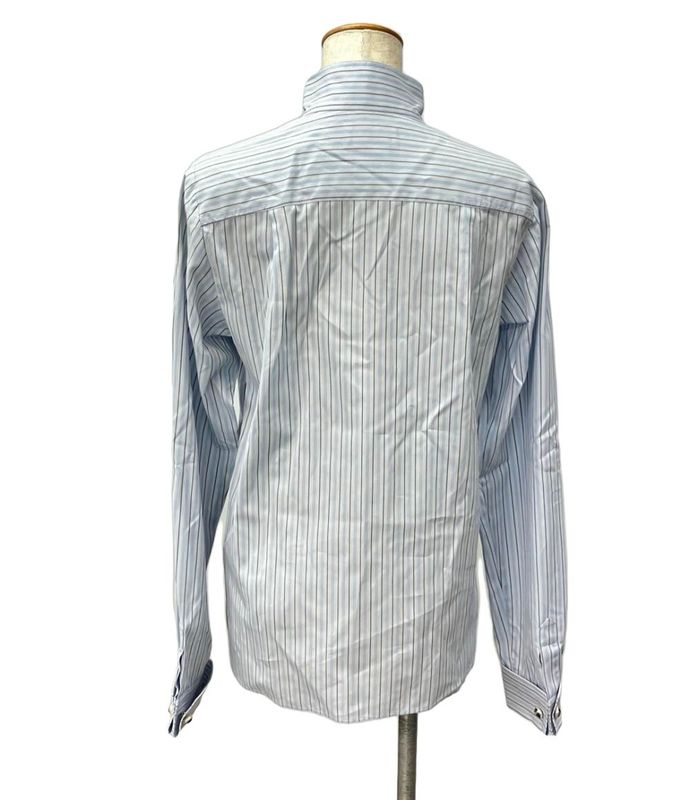 Chanel Stand Collar Stripe Shirt Women's Size 36 (S) Chanel