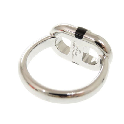 Hermes Myon Size T60 Metal Silver Black Ring 1082 Hermes Men's