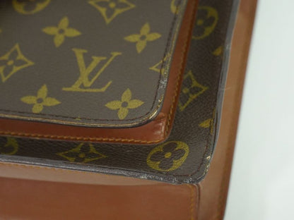 Authentic Louis Vuitton LV Monogram 2WAY Shoulder Bag Handbag Brown M51185
