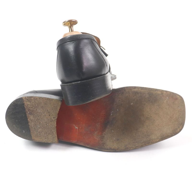 Hermes Vintage Api H Logo Buckle Belt Square Toe Leather Loafer