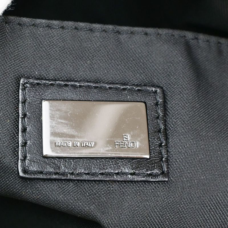 Fendi Shoulder Bag Zucca Pattern Canvas Leather Brown 32ka326