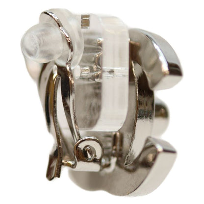 Chanel 96P Silver Turnlock Coco Mark Earrings