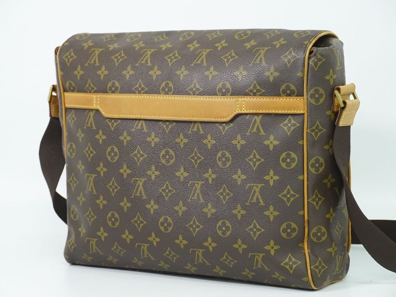 Authentic Louis Vuitton LV Abbess Monogram Shoulder Bag Messenger Bag Brown