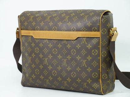 Authentic Louis Vuitton LV Abbess Monogram Shoulder Bag Messenger Bag Brown