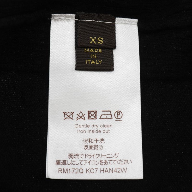 Louis Vuitton Cardigan Rm172q KC7 Han42w Cashmere Black Men's Knit