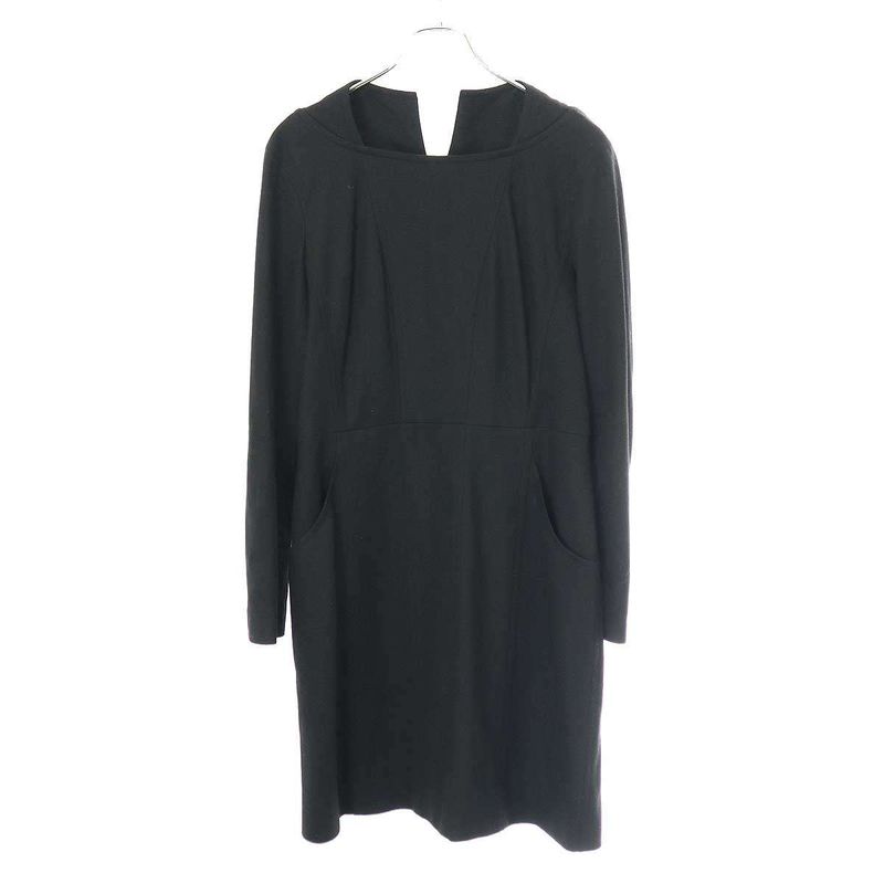 Chanel Wool Cashmere Dress P46626v34560 Black 44
