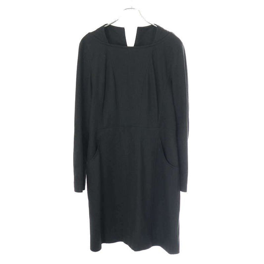 Chanel Wool Cashmere Dress P46626v34560 Black 44