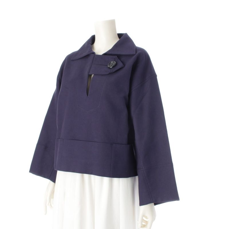 Celine Cotton Phoebe Period Pullover Top 20an8 Navy 38