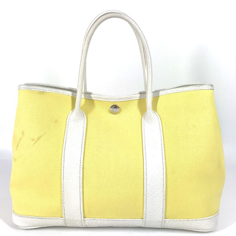 Hermes Handbag Garden Party TPM Garden Party TPM Toile Ash Yellow