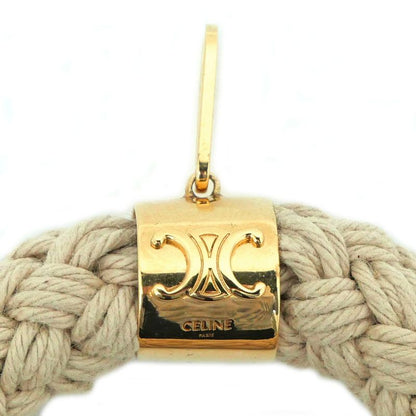 Celine Pendant Top Scrunchie Beige Gold Hardware Plated Accessory-