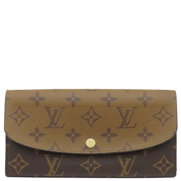 Louis Vuitton Long Wallet Portefeuille Emily Monogram Canvas Monogram Reverse
