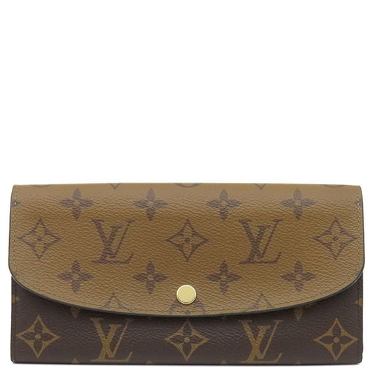 Louis Vuitton Long Wallet Portefeuille Emily Monogram Canvas Monogram Reverse