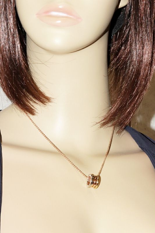 Bulgari Pendant Necklace 18K Yellow Gold 18K White Gold 18K Pink Gold Bzero1