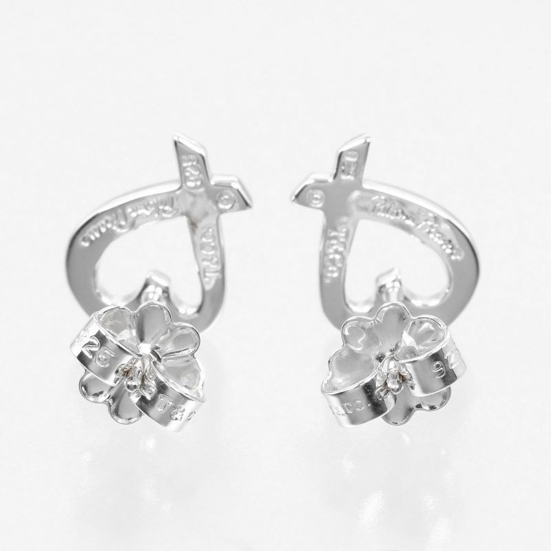 Tiffany & Co Loving Heart 925 Silver Ladies 1.56g Earrings