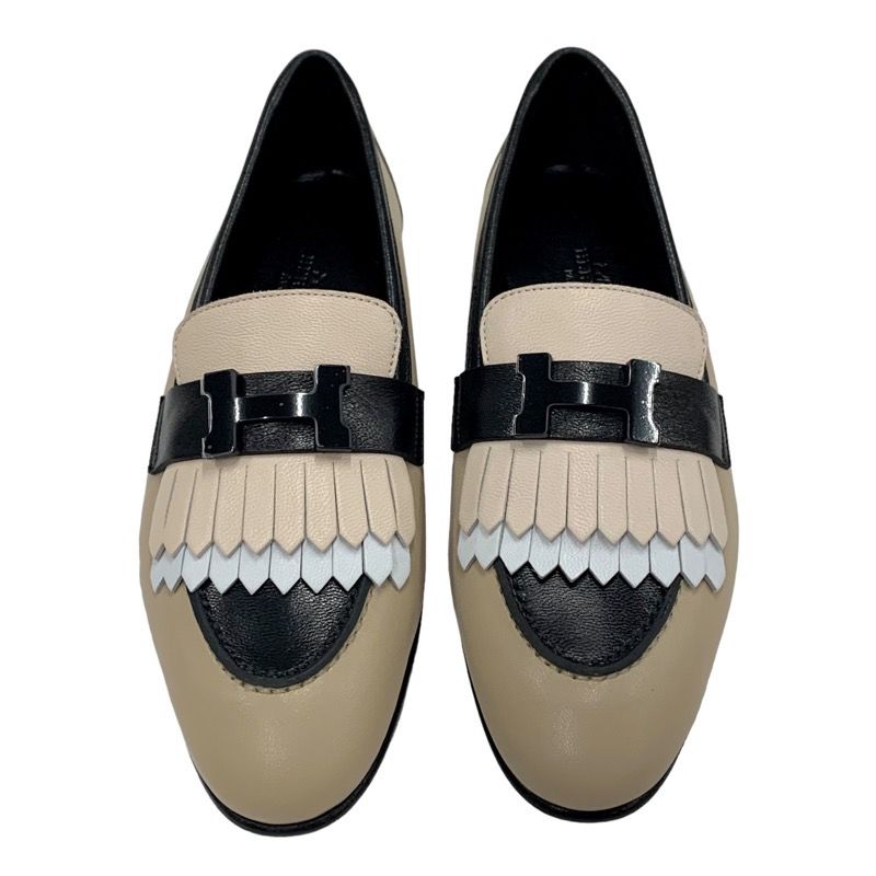 Unused Hermes Royale Loafers Leather Shoes Moccasins Flat Shoes Hhardware